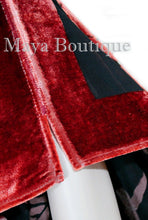 Caftan Dress Kimono Silk Burnout Velvet Red Black Hand Dyed Maya Matazaro