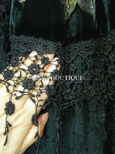 Cloak Opera Cape Peacock Victorian Style Beaded Velvet Lace Lined Black Maya