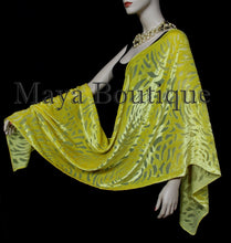 Maya Matazaro Primerose Yellow Camellia Shawl Wrap Scarf Burnout Hand Dyed