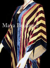 USA Flag Caftan Kimono Duster Silk Burnout Velvet Maya Matazaro Made In USA