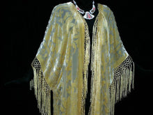 Kimono Fringe Jacket Opera Coat Silk Burnout Velvet Vanilla Maya Kimono Plus