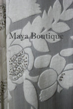 Ivory Beaded Silk Burnout Velvet Kimono Opera Coat Fringe Jacket Maya Matazaro