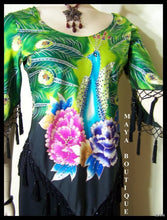 Silk Top Peacock Painted & Beaded Black Multi S Maya Matazaro