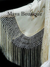 Silk Embroidered Fringe Jacket Kimono Flapper Coat Vanilla Maya Embroidery Coat