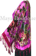 Pink Gypsy Rose Jacket Short Kimono Beaded Silk Burnout Velvet Maya Matazaro
