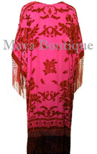 Scarlet Red Kimono Opera Coat Caftan Duster Silk Burnout Velvet Maya Clothing