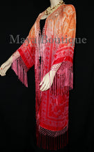 Raspberry Peach Burnout Velvet Kimono Jacket Hand Dyed Maya Matazaro USA Made