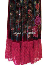 Cloak Opera Cape Peacock Victorian Rep Long Beaded Velvet Lace Lined Deep Red