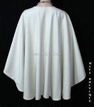 Cashmere Reversible Cape Ruana Wrap Coat Ivory & Black Maya Matazaro USA Made