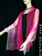 Silk Breeze Chiffon Scarf Wrap Sash Pink Ombre Maya Matazaro