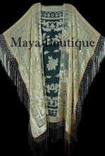 Vanilla Kaftan Duster Fringe Jacket Kimono Opera Burnout Velvet Maya Matazaro