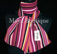 SCARF BELT PINK STRIPES MAYA MATAZARO MADE IN USA NEW