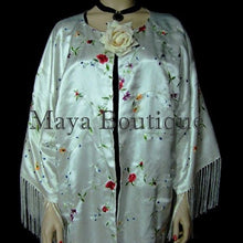 Silk Kimono Duster Coat Kimono All Embroidered & Lined Back Maya Embroidery Coat