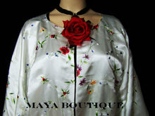 Silk Kimono Duster Coat Kimono All Embroidered & Lined Back Maya Embroidery Coat