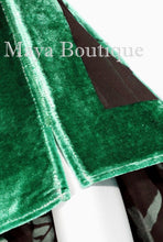Caftan Dress Kimono Silk Burnout Velvet Green Black Hand Dyed Maya Matazaro