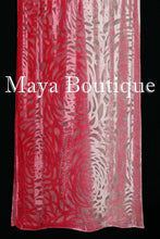 Maya Matazaro Hand Dyed Coral Pink Camellia Shawl Wrap Scarf Burnout Velvet USA