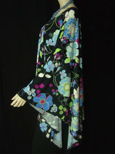MAYA MATAZARO OVERSIZE TUNIC PONCHO CAFTAN TOP BLUE