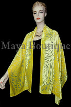 Maya Matazaro Primerose Yellow Camellia Shawl Wrap Scarf Burnout Hand Dyed