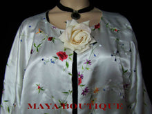 Silk Kimono Duster Coat Kimono All Embroidered & Lined Back Maya Embroidery Coat