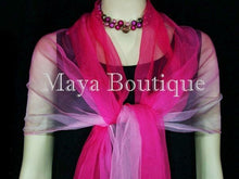 Silk Breeze Chiffon Scarf Wrap Sash Pink Ombre Maya Matazaro