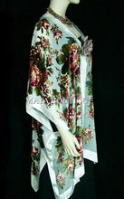 Caftan Kimono Duster Silk Burnout Velvet White Multi Gypsy Rose Maya Matazaro