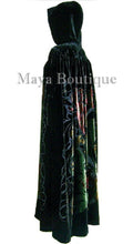 Opera Cape Coat Silk Burnout Velvet Art Nouveau Hooded Lined Maya Cloak