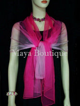 Silk Breeze Chiffon Scarf Wrap Sash Pink Ombre Maya Matazaro