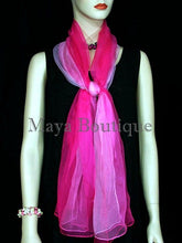 Silk Breeze Chiffon Scarf Wrap Sash Pink Ombre Maya Matazaro