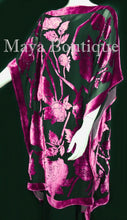 Caftan Dress Kimono Silk Burnout Velvet Pink Black Hand Dyed Maya Matazaro