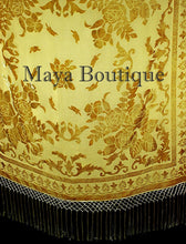 Silk Piano Shawl Wrap Scarf Burnout Velvet Antique Gold Hand Dyed Maya Matazaro