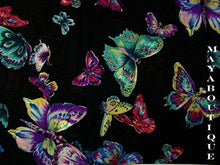 Butterfly Scarf Wrap Maya Matazaro Georgette With Fringes Made In USA MAYA