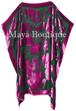 Caftan Dress Kimono Silk Burnout Velvet Pink Black Hand Dyed Maya Matazaro