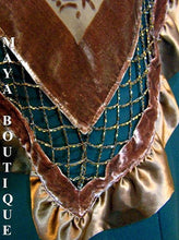Copper Shawl Scarf Wrap Silk Burnout Velvet Triangle Ruffles Maya Matazaro