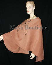 Salmon Cape Ruana Wrap Coat Cashmere Wool Blend by Maya Matazaro USA Made