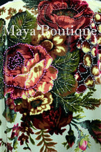 Victorian Rose Jacket Short Kimono Beaded Silk Velvet Vanilla Maya Matazaro