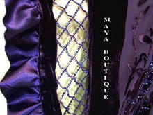 Purple Shawl Scarf Wrap Silk Burnout Velvet Bead Triangle Ruffles Maya Matazaro