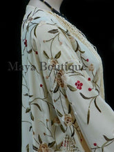 Silk Embroidered Fringe Jacket Kimono Flapper Coat Vanilla Maya Embroidery Coat