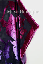 Caftan Dress Kimono Silk Burnout Velvet MAYA Dyed Stained Glass Orchid & Purple