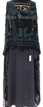 Black Maya Matazaro Silk Shawl Wrap Scarf Burnout Velvet Oblong Extra Long 110"