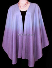 Cashmere Cape Ruana Wrap Ombres Hand Dyed Lilac & Amethyst Maya Matazaro