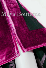 Caftan Dress Kimono Silk Burnout Velvet Pink Black Hand Dyed Maya Matazaro
