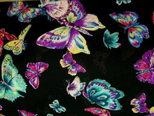 Butterfly Scarf Wrap Maya Matazaro Georgette With Fringes Made In USA MAYA