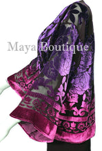 Maya Matazaro Hand Dyed Magenta Purple Velvet Jacket Short Kimono No Fringe