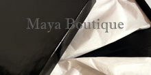 Black Silk Chiffon Scarf Shawl Wrap Satin Border Maya Matazaro + Gift Box