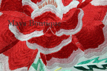 Flamenco Embroidered Silk Piano Shawl Wrap White Flower & Birds Multicolors 90"