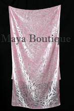 Maya Matazaro Rose Quartz Camellia Shawl Wrap Scarf Burnout Velvet Elegant!