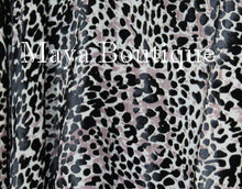 Maya Matazaro Layered Poncho Top Animal Print Burnout Velvet & Chiffon USA Made