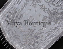 Gray Piano Shawl Scarf Wrap All Beaded Silk Burnout Velvet Maya Matazaro