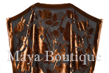 Caftan Dress Kimono Silk Burnout Velvet Copper Brown Hand Dyed Maya Matazaro