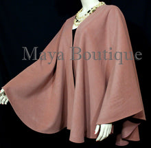 Salmon Cape Ruana Wrap Coat Cashmere Wool Blend by Maya Matazaro USA Made